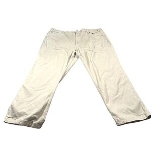 Duluth Trading Co Flex Fire Hose Relaxed Fit Khaki Pants 46x30 Tan Mens